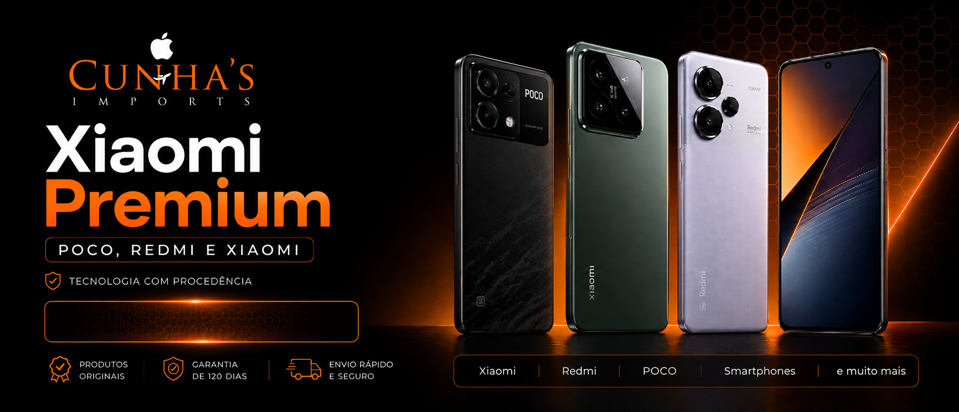 Banner premium Xiaomi da Cunha's Imports